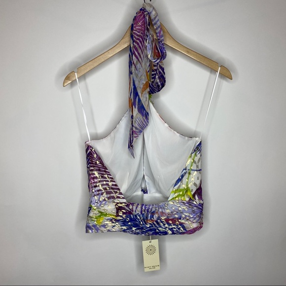 NWT Ramy Brook Printed Louisa Halter Top - Picture 8 of 11